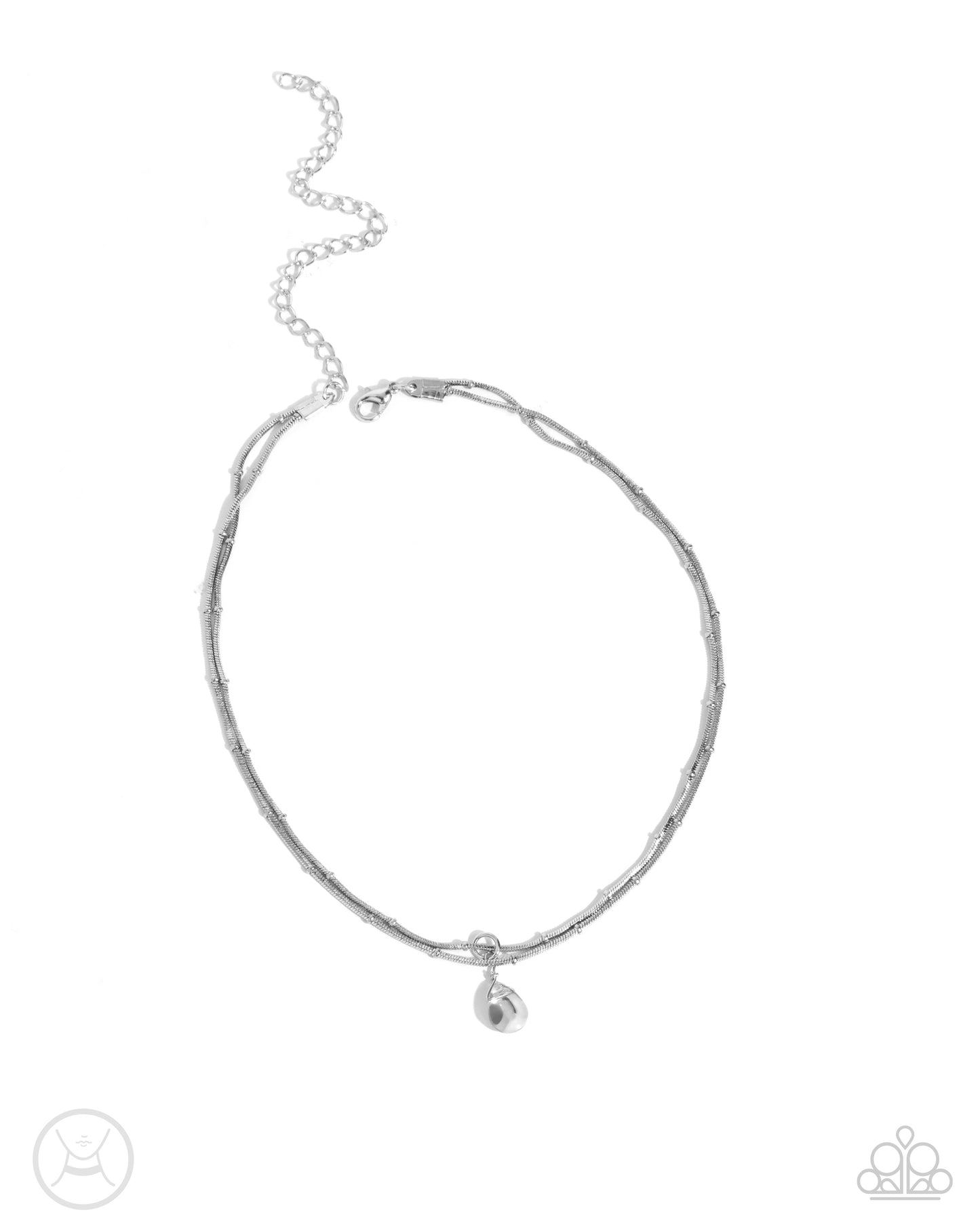 Teeming Teardrop - Silver Necklace