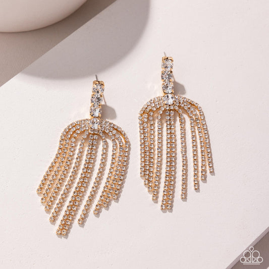 Tapered Twilight - Gold Earrings - Life of the Party Exclusive December 2024