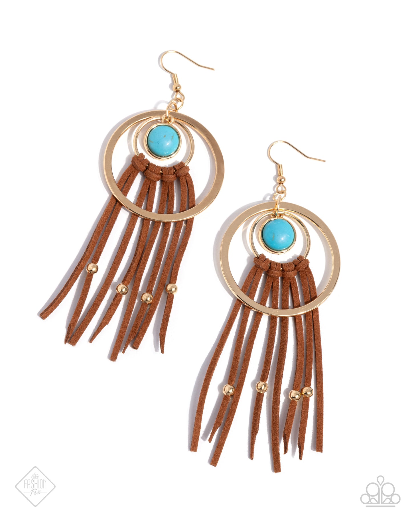 Texan Tapestry - Gold Earring