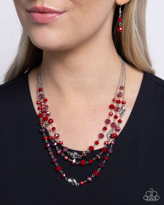 Radiantly Rich - Red Necklace