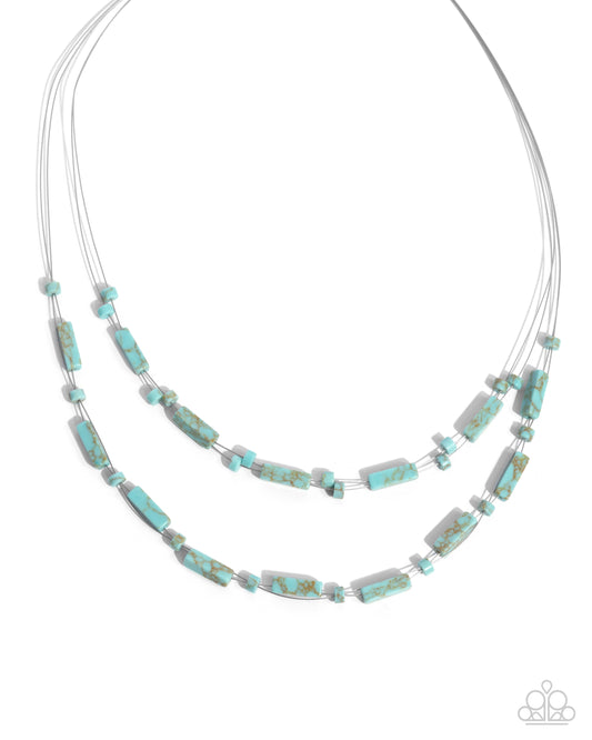 Earthy Extrovert - Blue Necklace