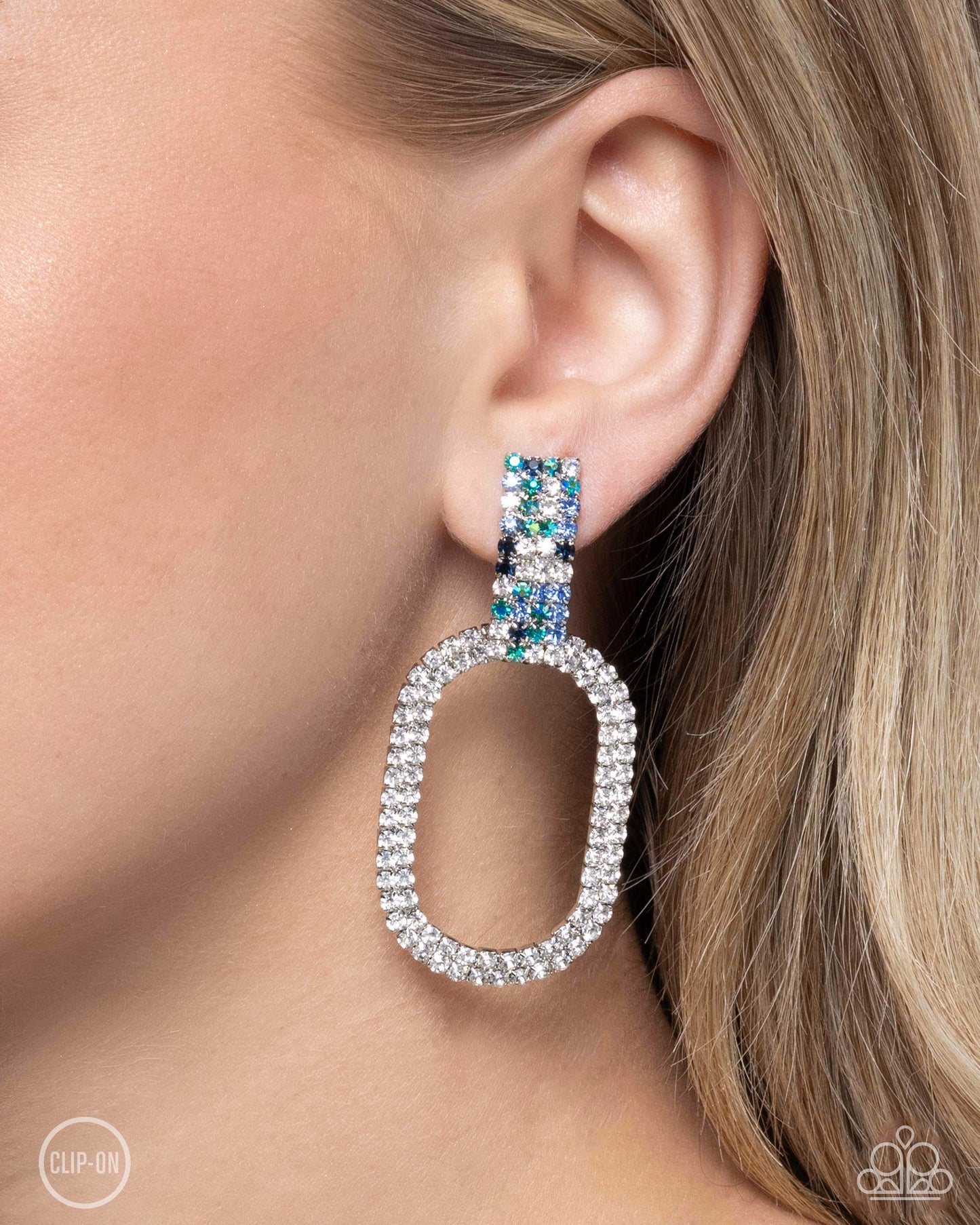 Guarded Glitz - Blue Earring