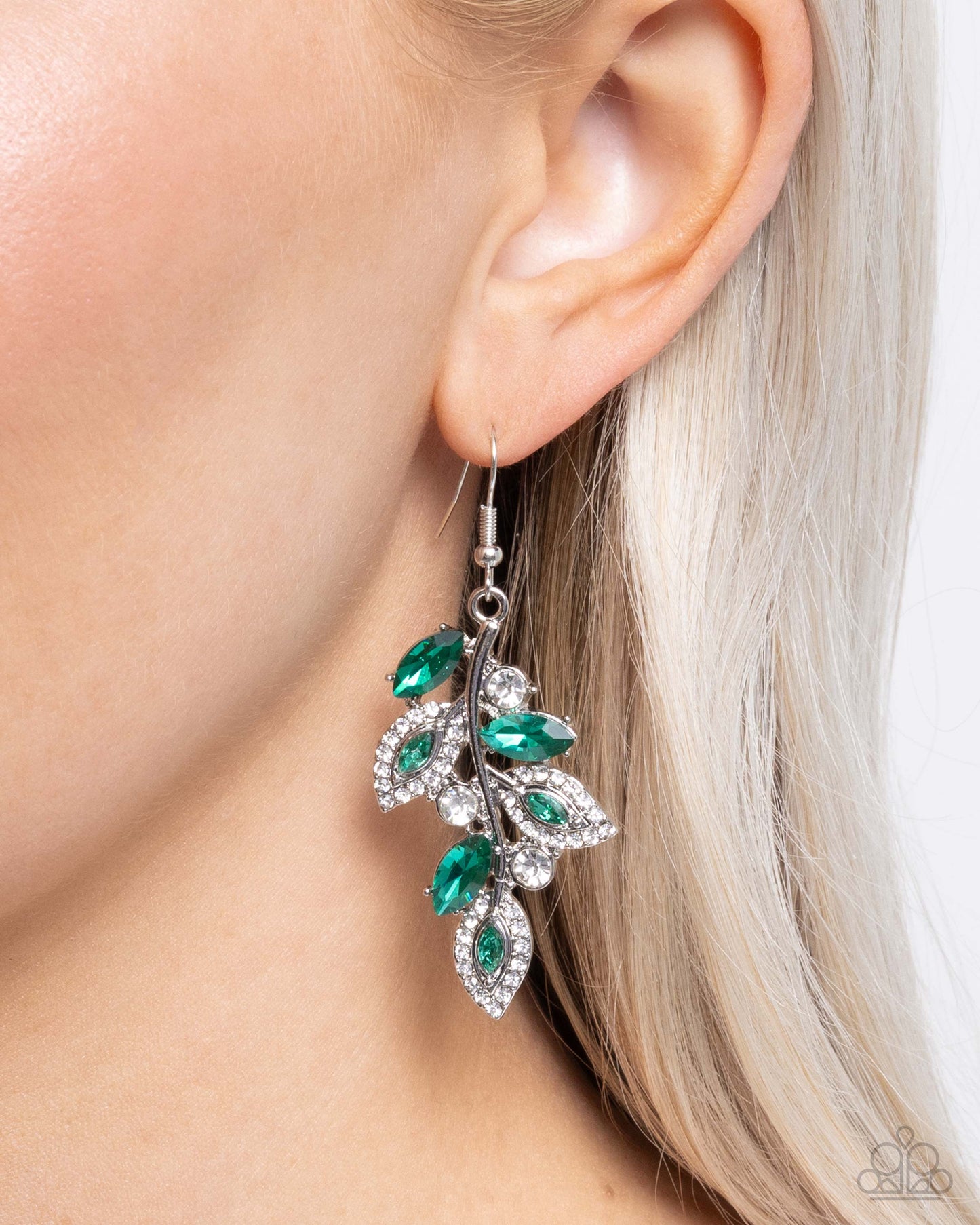 Flourishing Feature - Green Earring