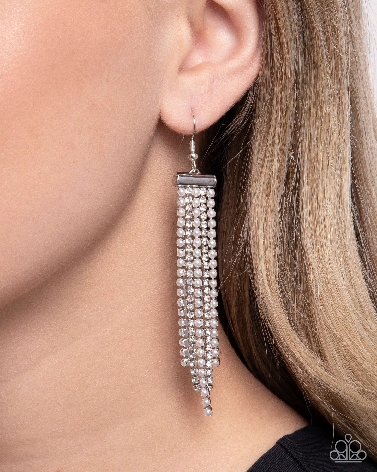 Tapered Team - White Earring