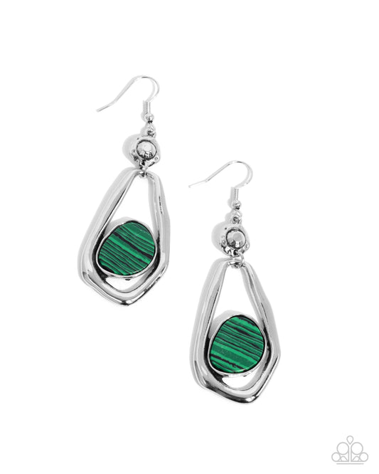 Scouting Spirals - Green Earring