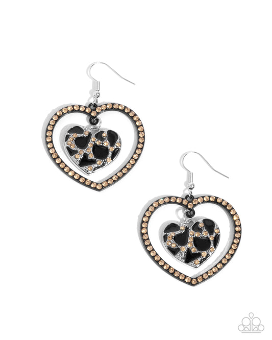 Leopard Love - Black Earring