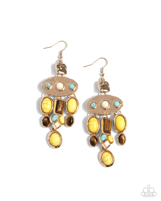 Inspired Interval - Yellow Earring