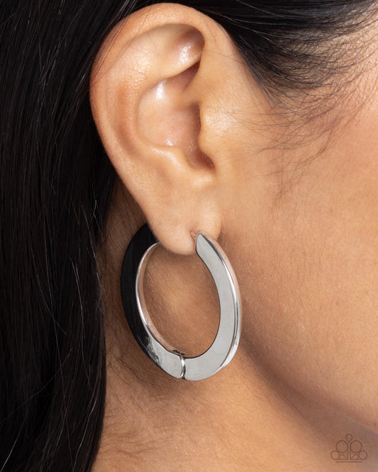 Circling Chariot - Silver Earring