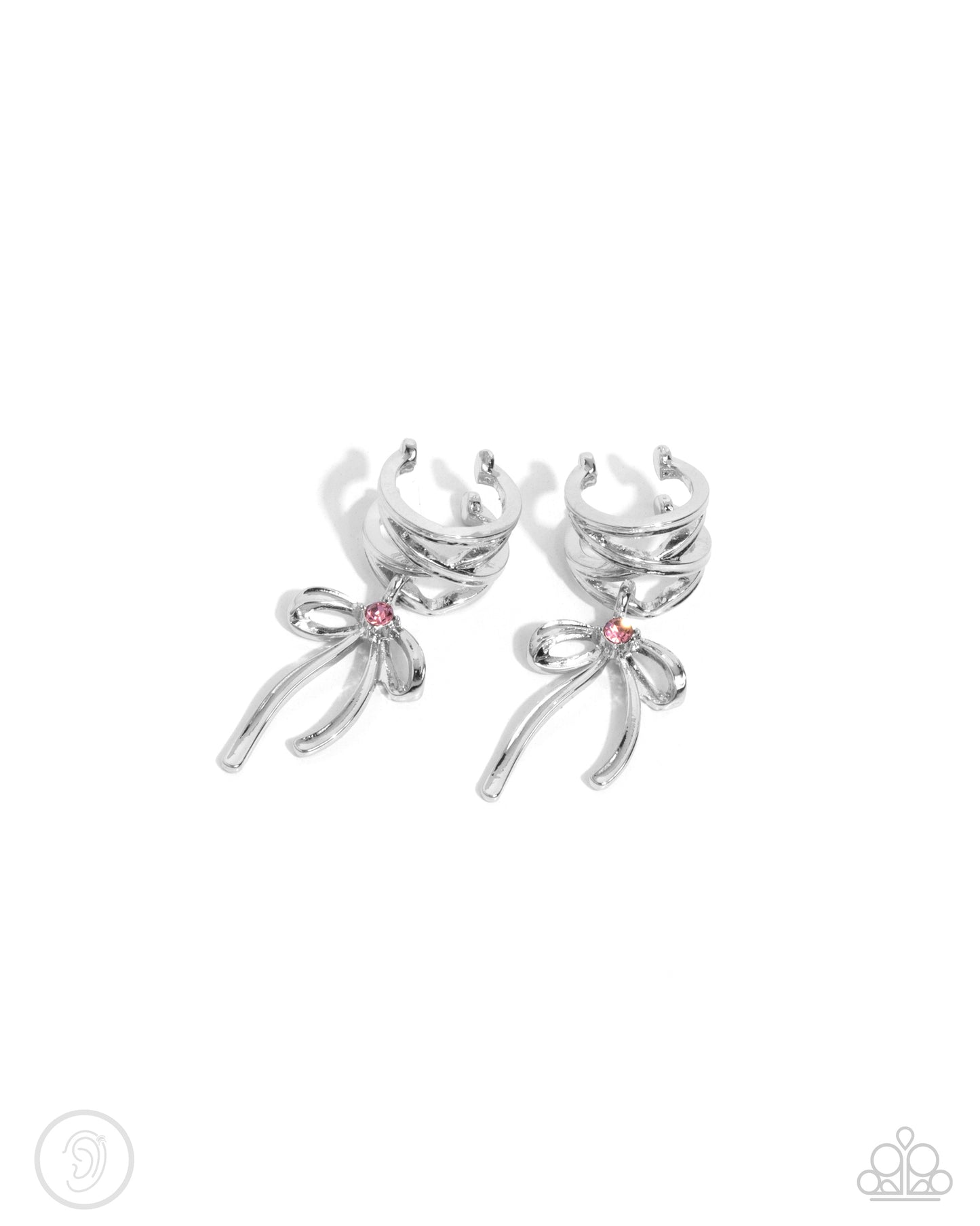 Ballet Lacing - Pink Cuff Earring