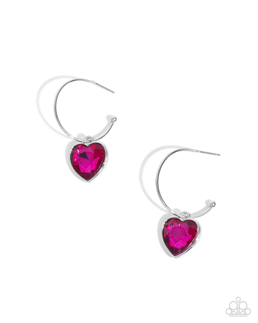 Diamond of the Night - Pink Earring