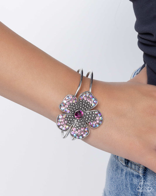 Bedazzled Bloom - Purple Bracelet