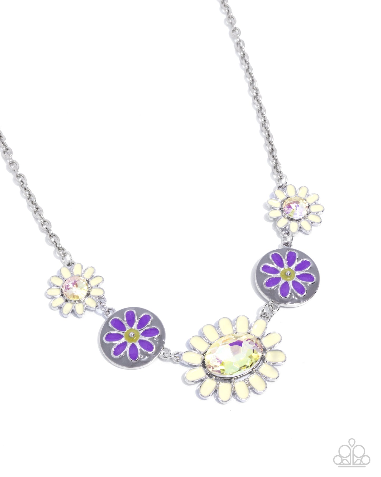 Floral Facade - Yellow Necklace