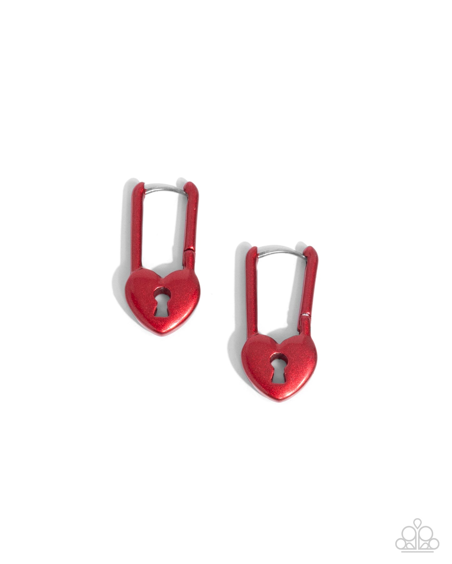 Pampered Padlock - Red Earring