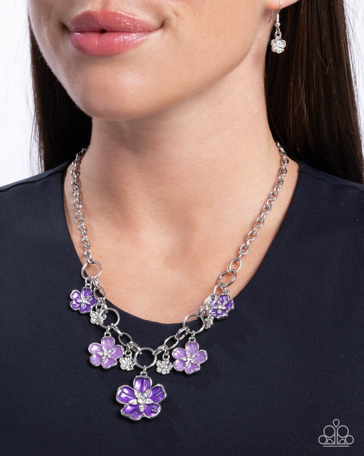 Secretive Sprig - Purple Necklace