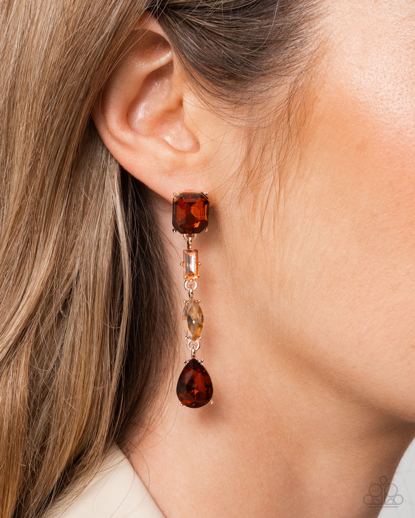 Cascading Class - Brown Earring