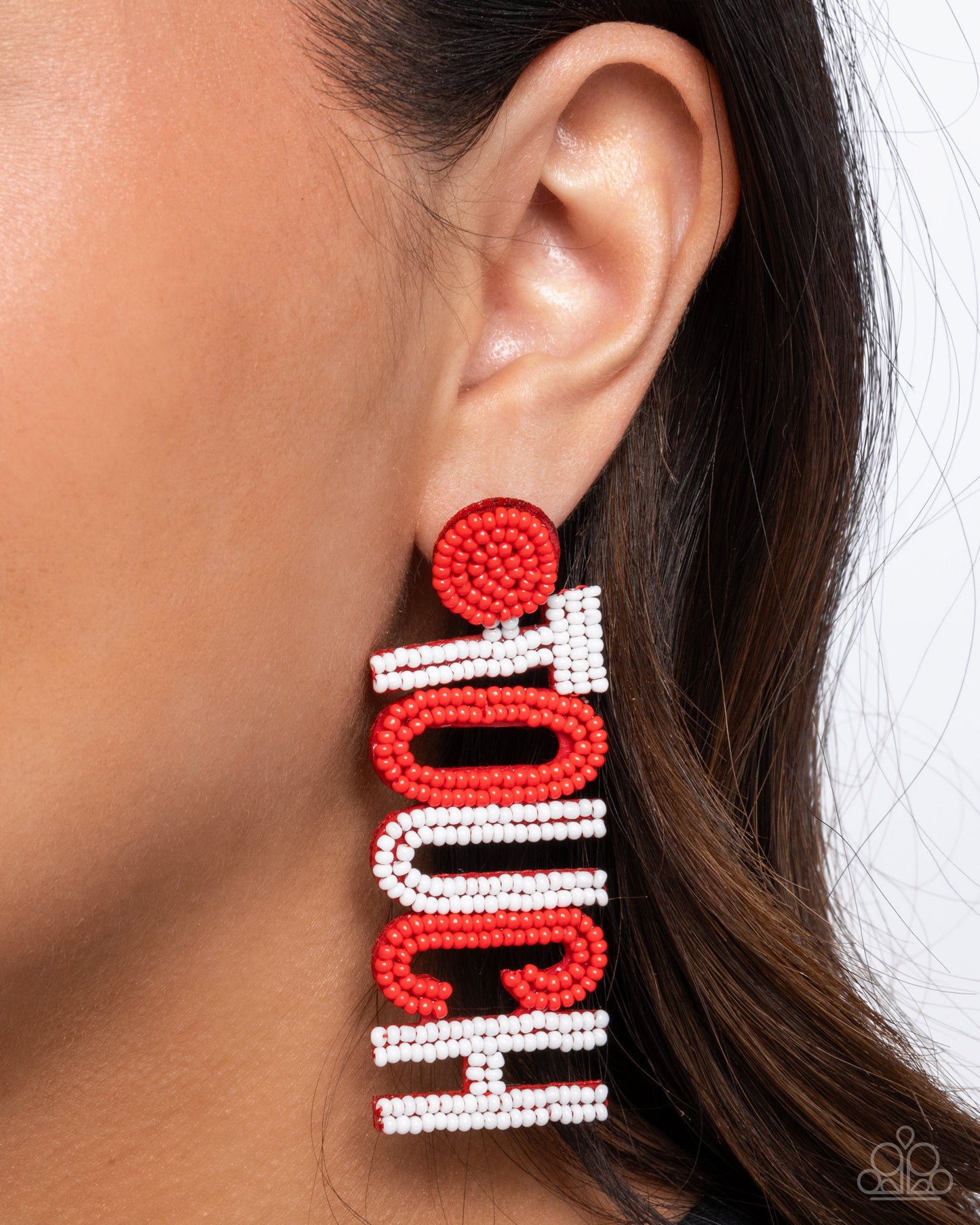 Touchdown Texture - Red Earring