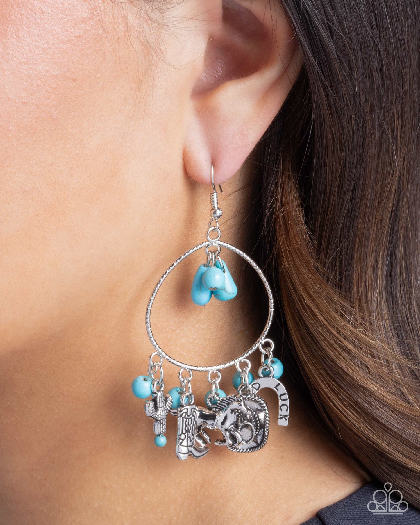 Western Whisper - Blue Earring