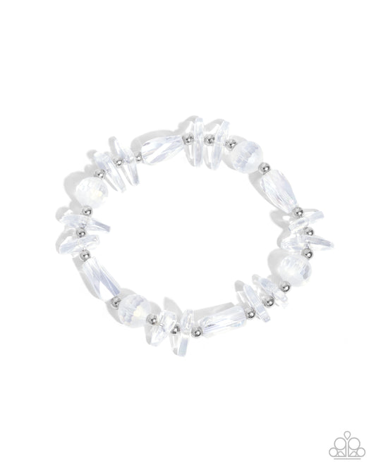 Reflective Ritardando - White Bracelet