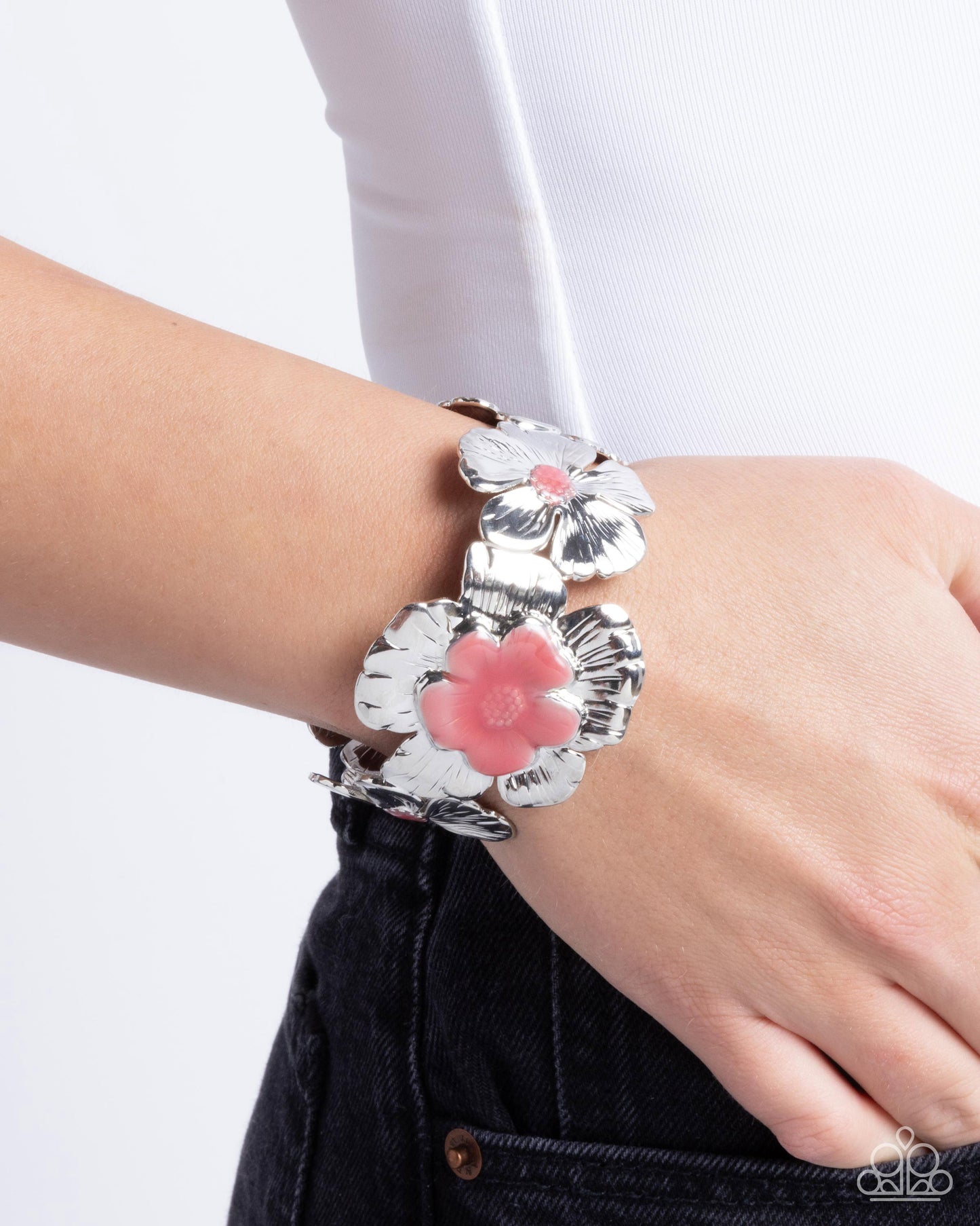 Floral Foundation - Pink Bracelet