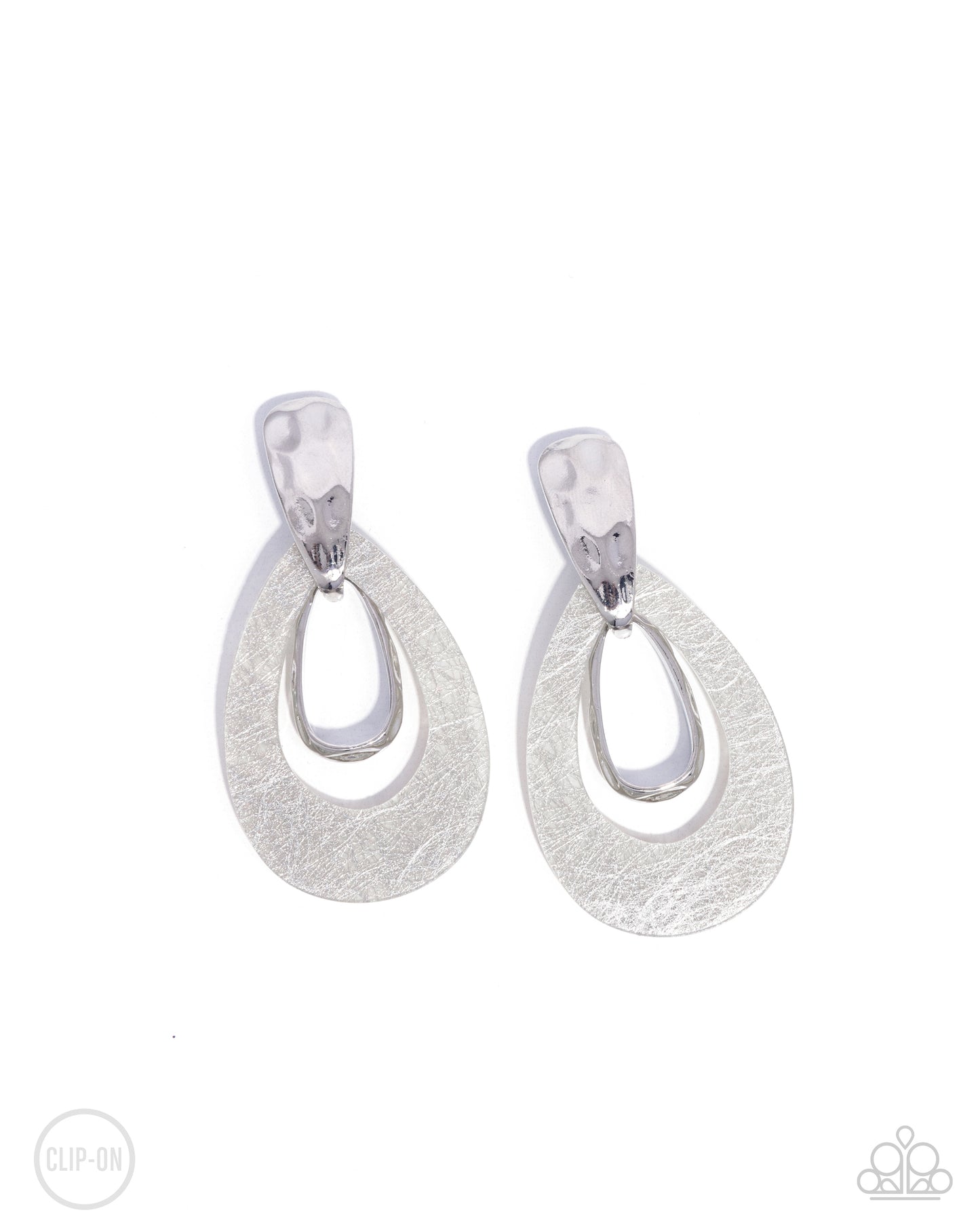 Tattered Teardrop - Silver Earring