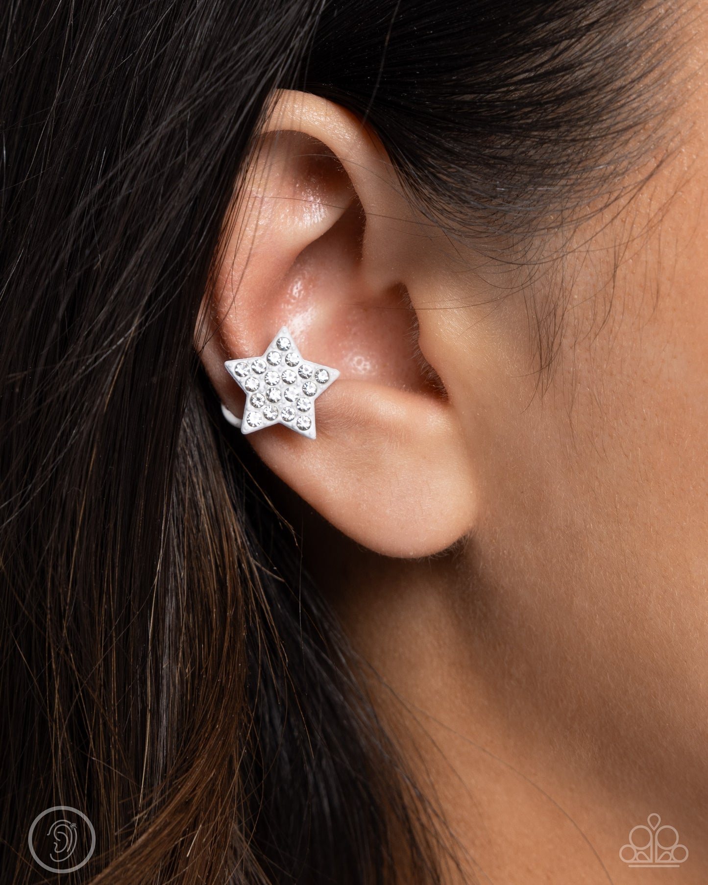 Stellar Skill - White Cuff Earring