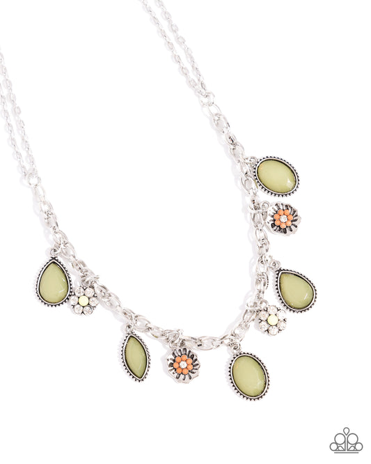 Fancy Finish - Green Necklace