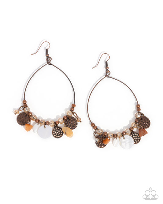 Wiry Wayfarer - Copper Earring