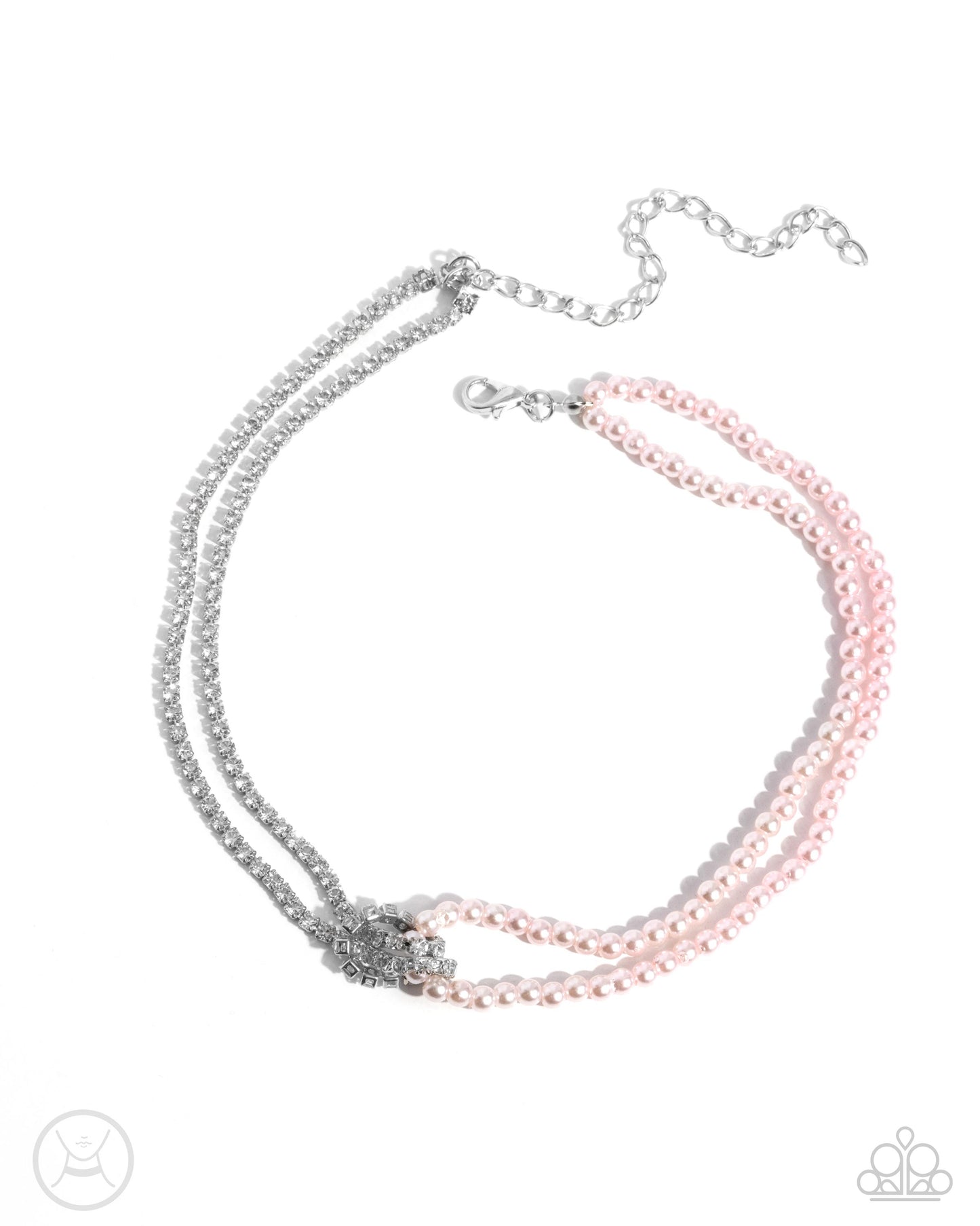 Twisted Twin - Pink Necklace