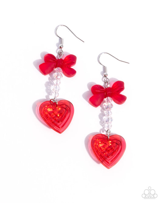 Feminine Freefall - Red Earring