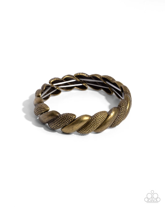 Captivating Curls - Brass Bracelet