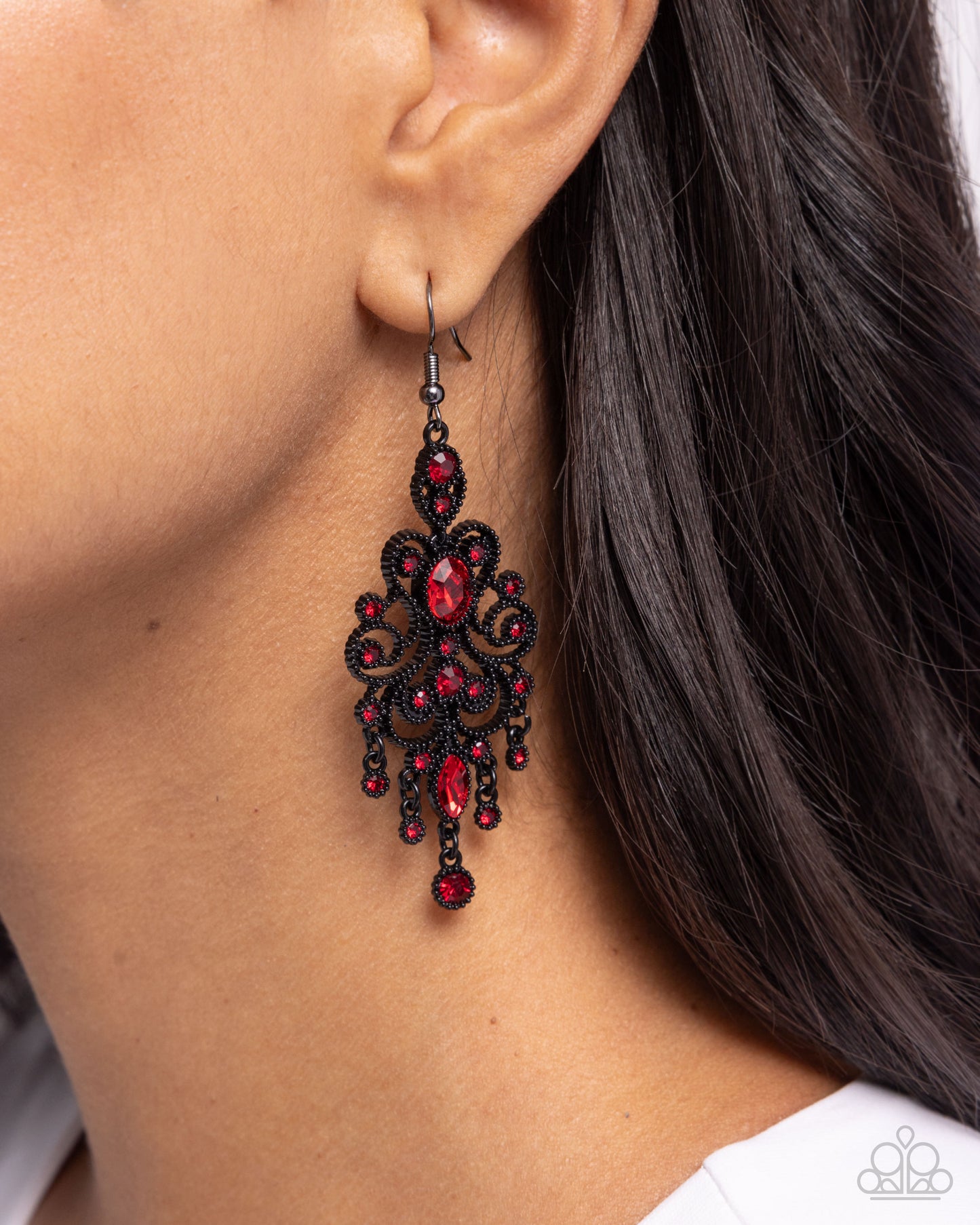 Chandelier Celebration - Red Earring