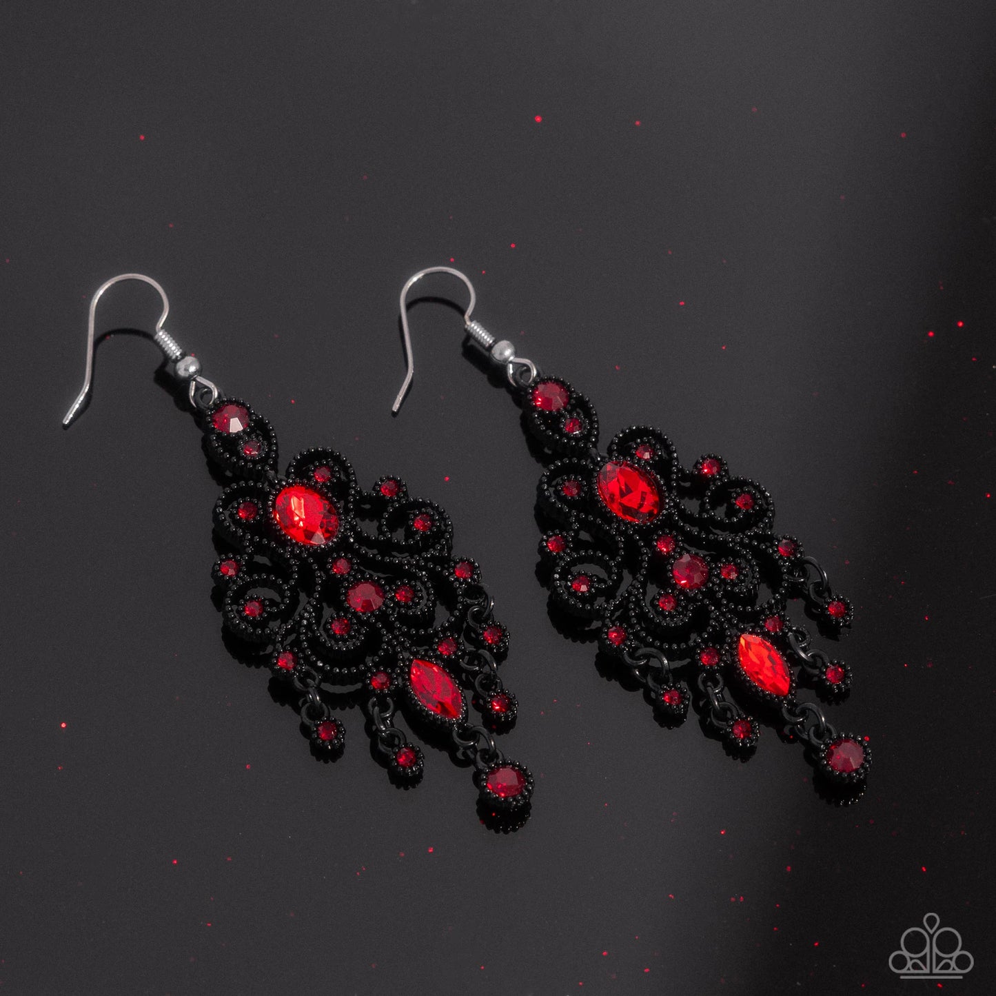 Chandelier Celebration - Red Earring