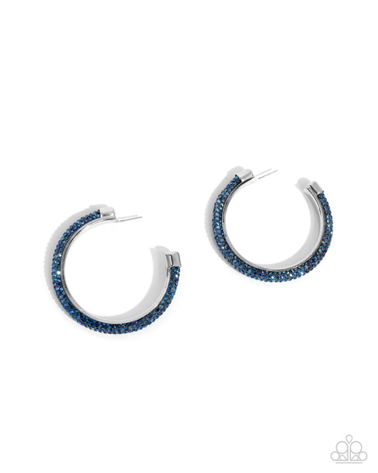 Chiseled Crescendo - Blue Earring