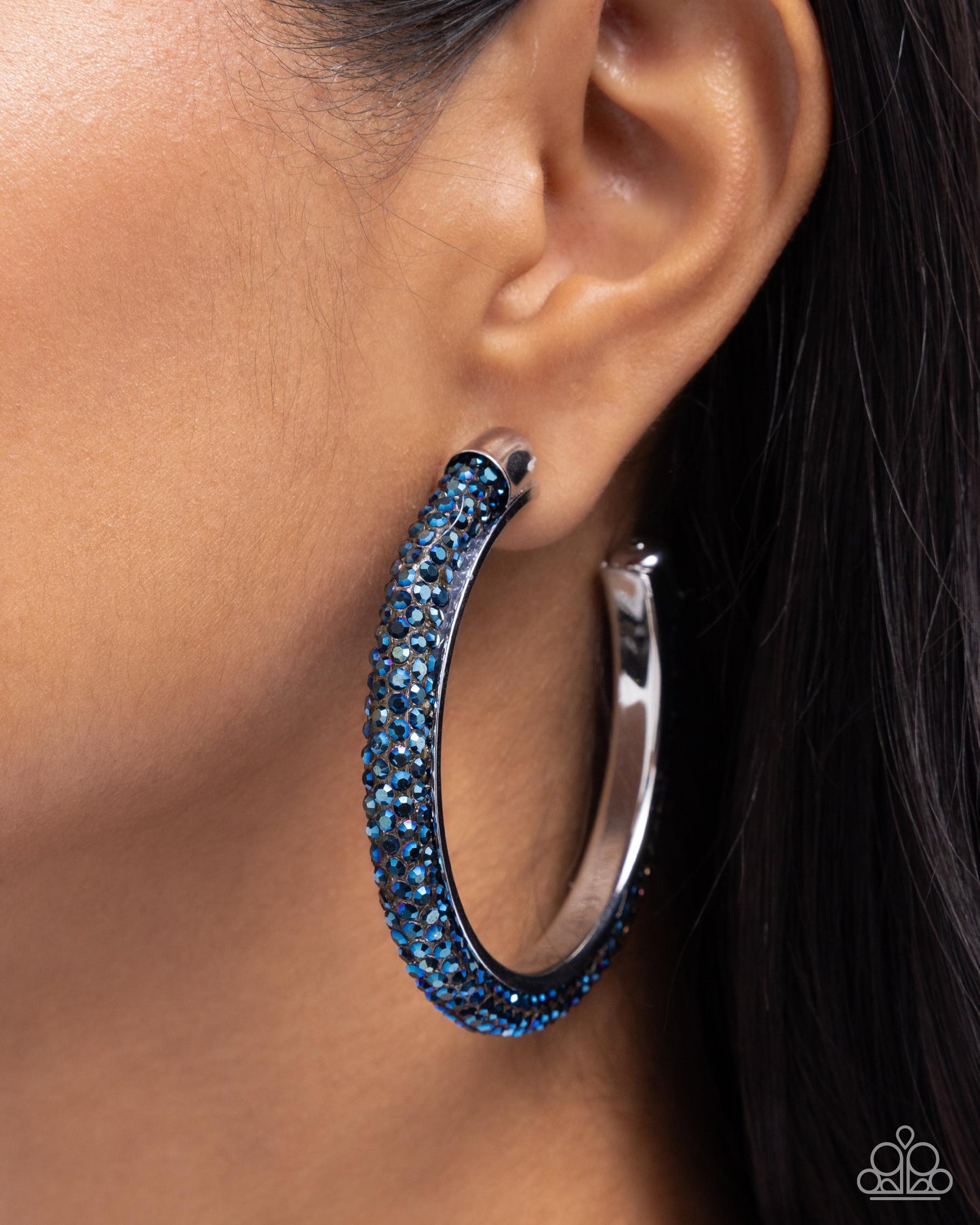 Chiseled Crescendo - Blue Earring