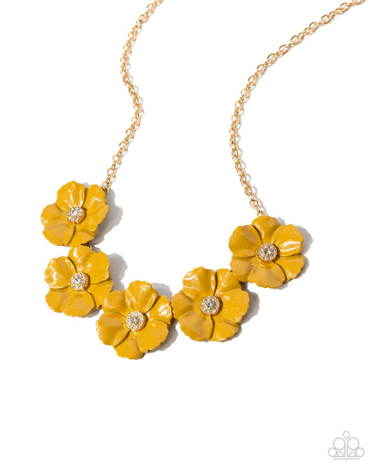 Floral Favor - Yellow Necklace