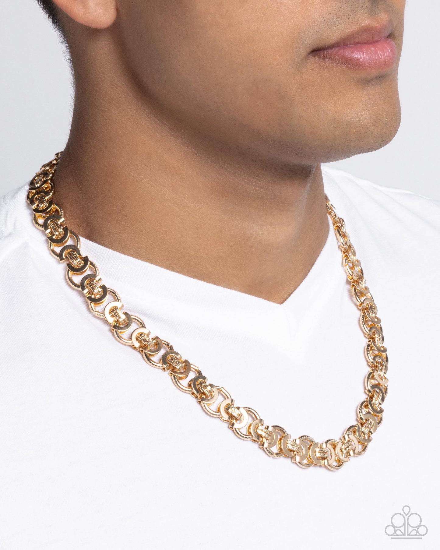 Complete Look Gold Mens's Necklace and Bracelet