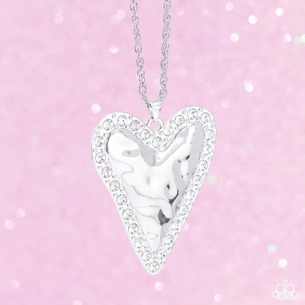 Radiant Romeo - White Necklace -  Gimme the Glitz June 2023 Exclusive