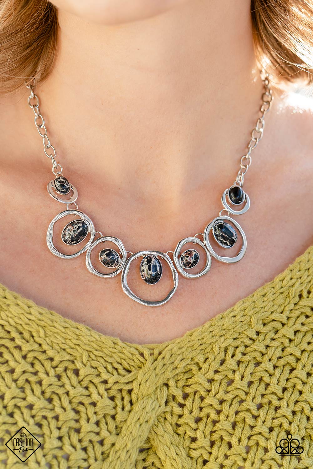 Marble Medley - Black Necklace - Fashion Fix - December 2022