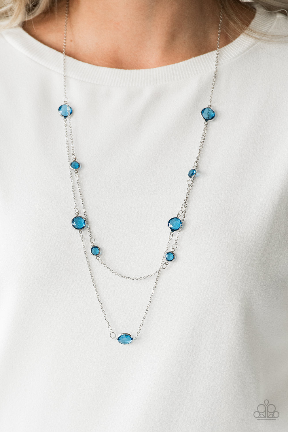 Raise Your Glass - Blue Necklace