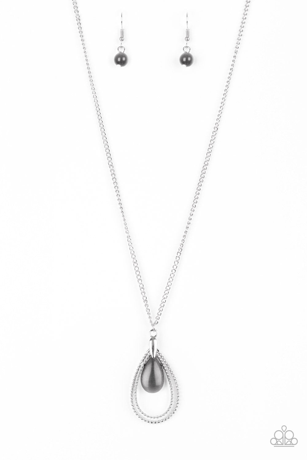 Teardrop Tranquility - Black Necklace