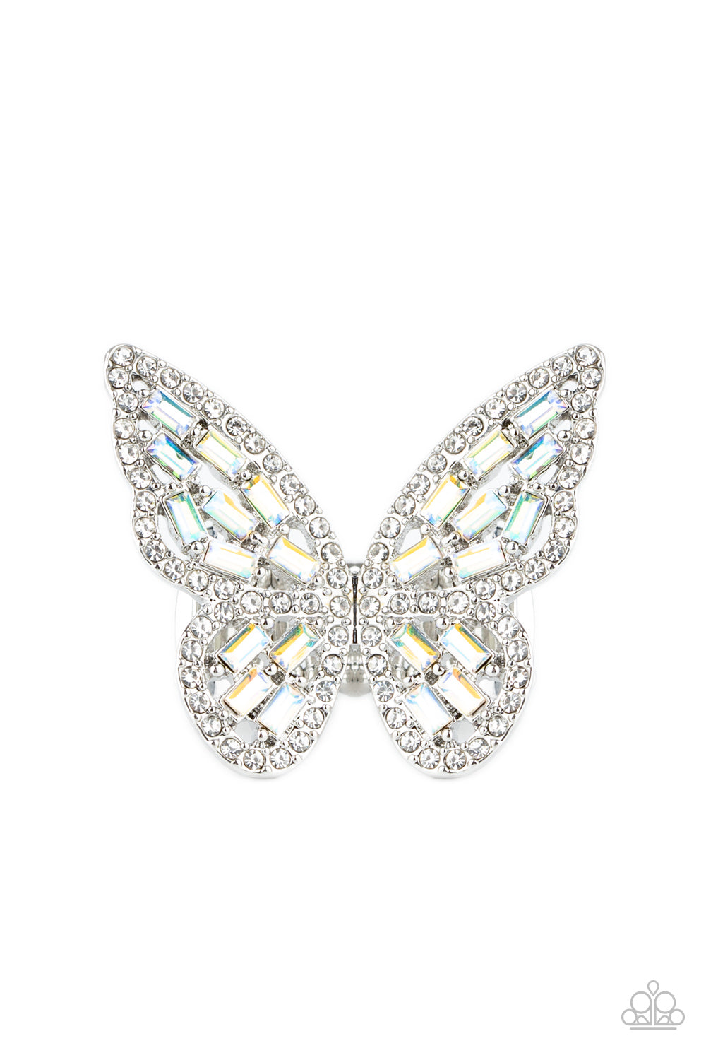 Flauntable Flutter - Multi Iridescent Butterfly Ring