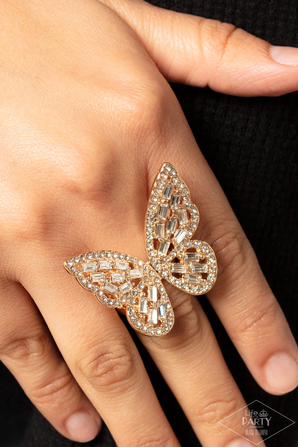 Flauntable Flutter - Gold Butterfly Ring - Exclusive