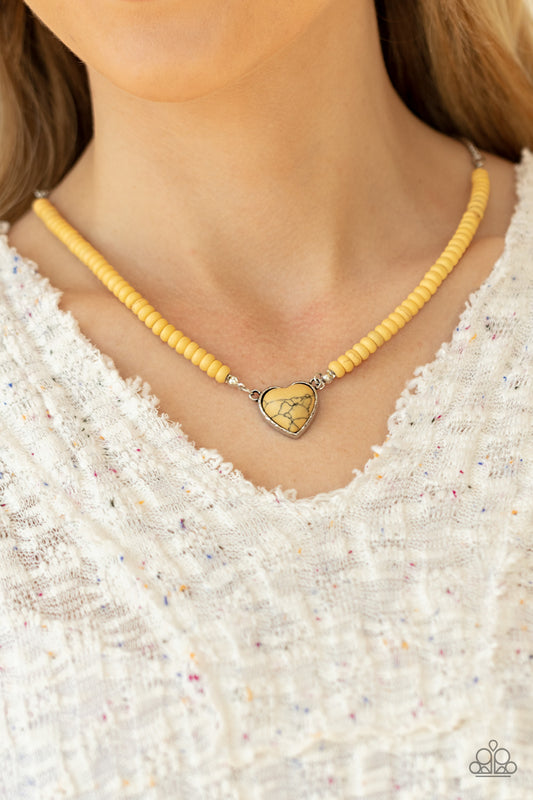 Country Sweetheart - Yellow Necklace