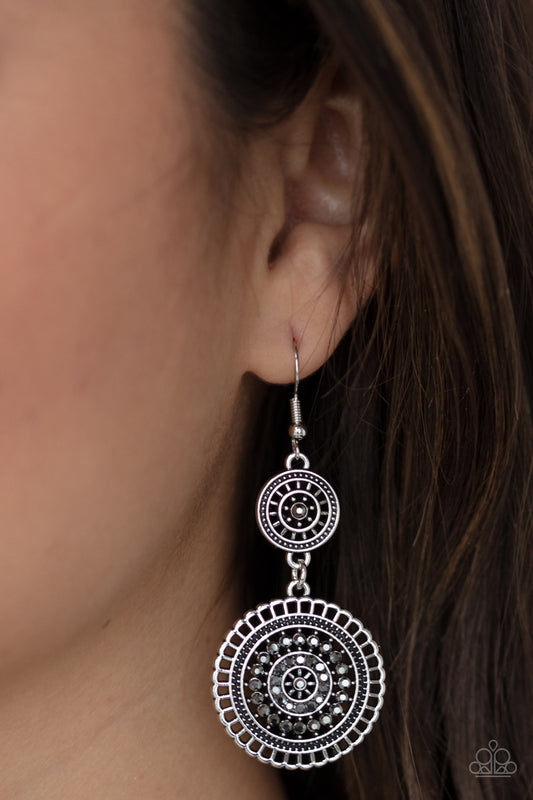 Bohemian Bedazzle - Silver Earring