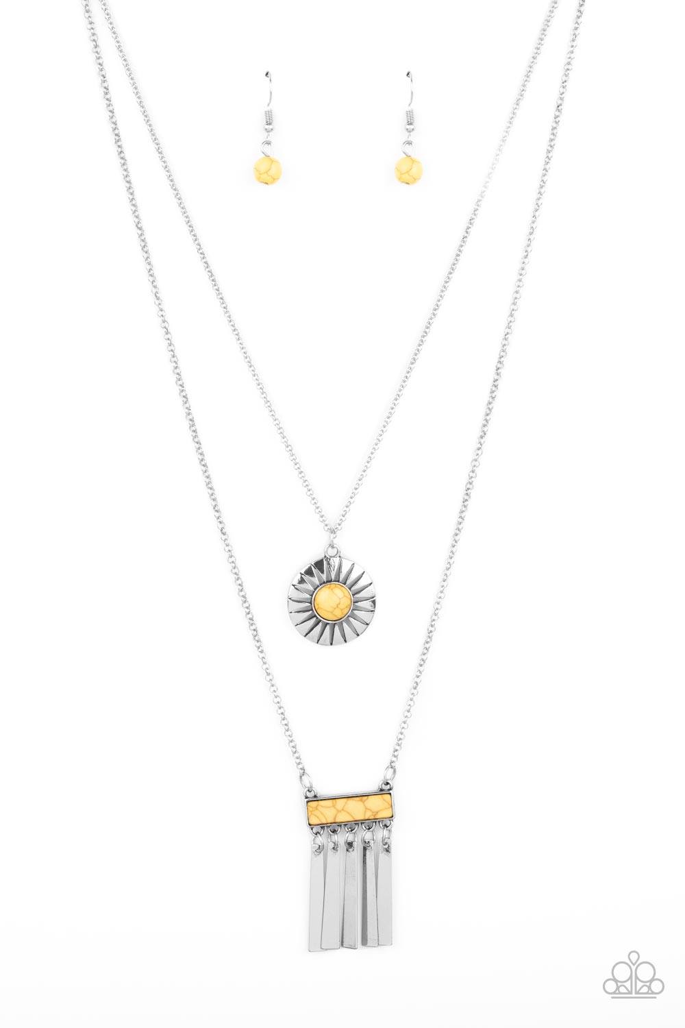 Sunburst Rustica - Yellow Necklace