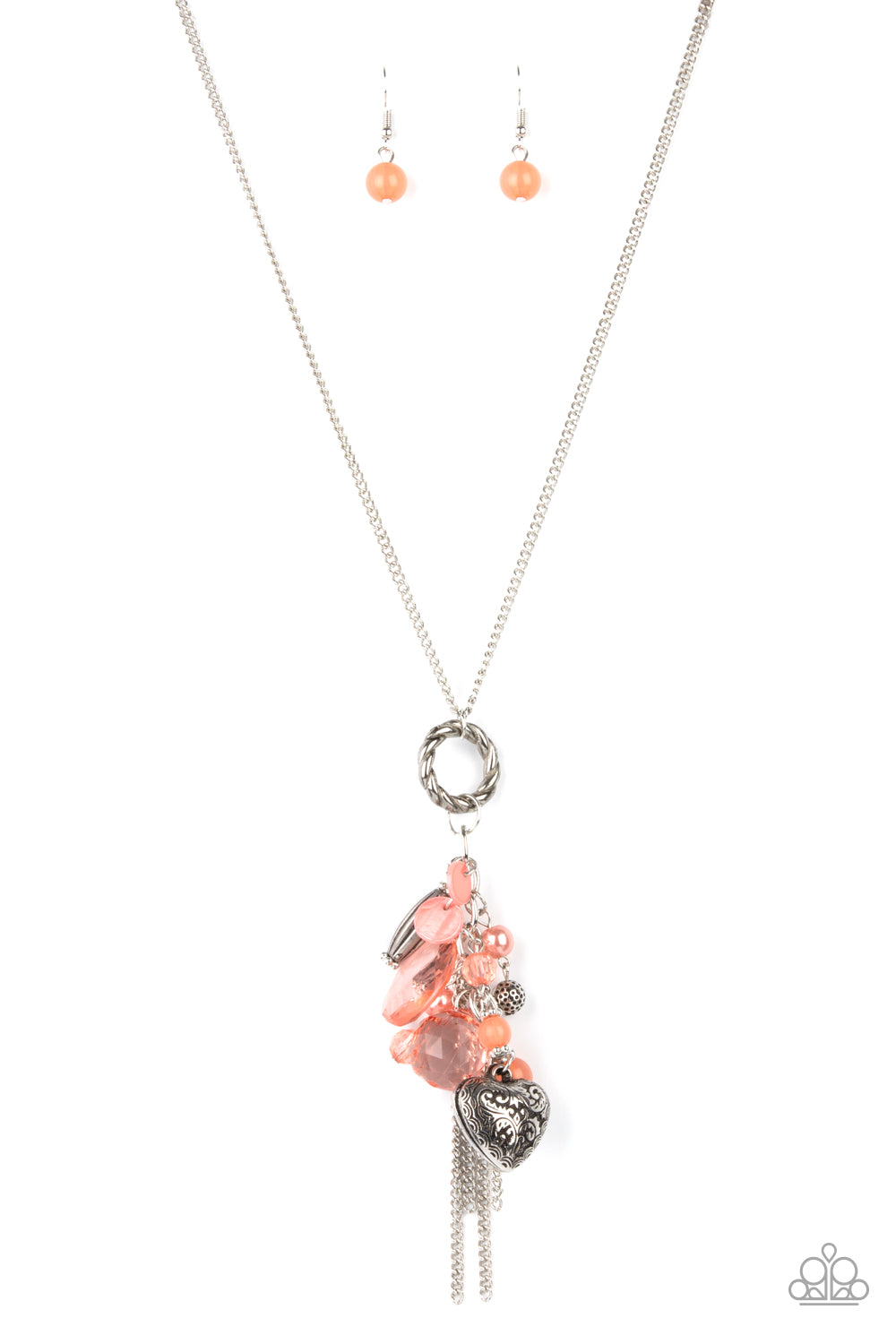 AMOR to Love - Burnt Coral Charm Necklace