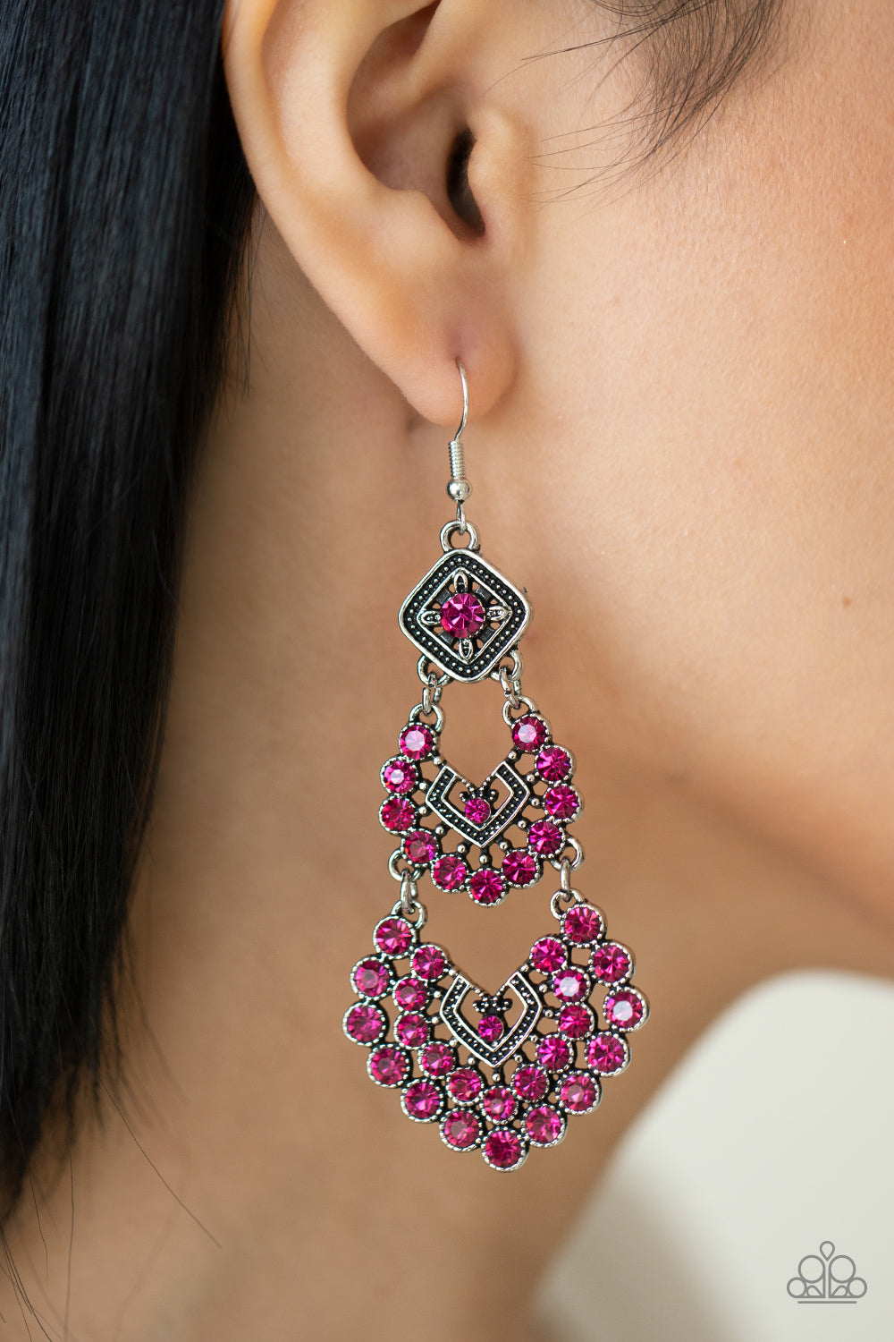 All For The GLAM - Pink Earring