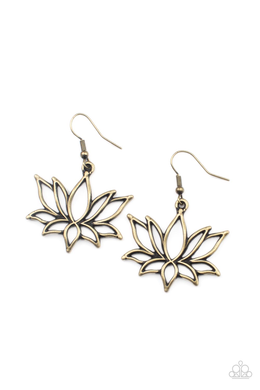 Lotus Ponds - Brass Earrings