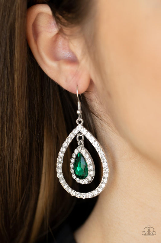 Blushing Bride - Green Earring