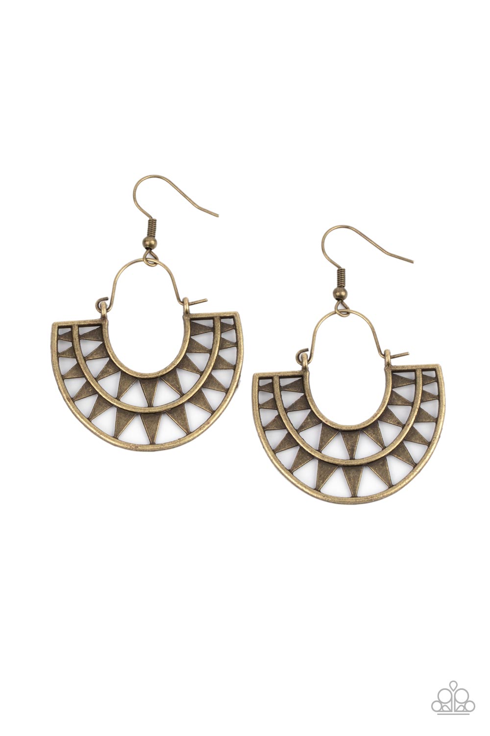 Solar Surge - Brass Earring